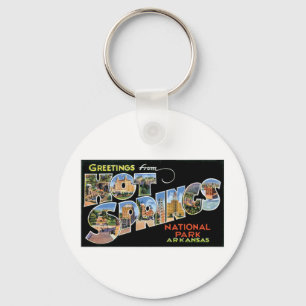 Greetings from Hot Springs, Arkansas Keychain
