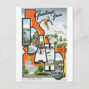 Greetings From Idaho Postcard
