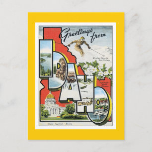 Greetings From Idaho Postcard