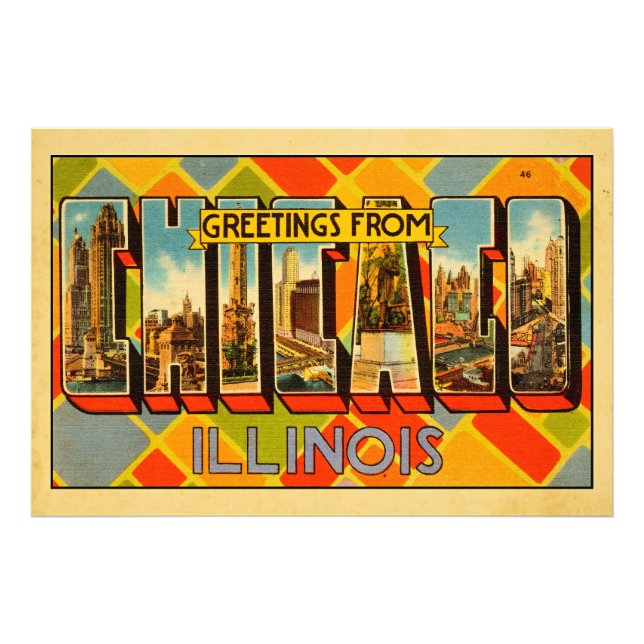 Greetings from Illinois Photo Print (Front)