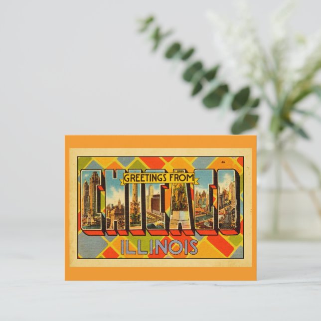 Greetings from Illinois Postcard (Standing Front)