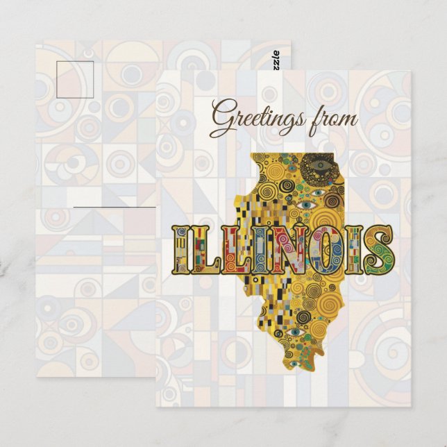 Greetings from Illinois Postcard (Front/Back)