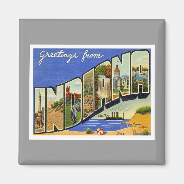 Greetings From Indiana Magnet (Front)