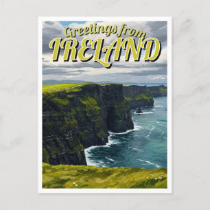 Greetings from Ireland Cliffs of Moher Postcard