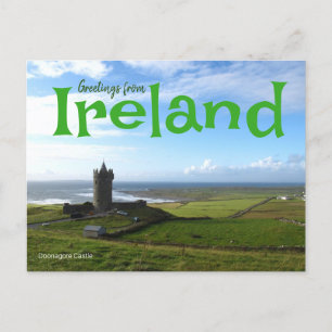Greetings from Ireland Doonagore Castle Postcard