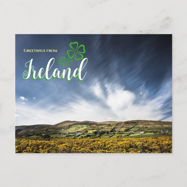 Greetings from Ireland Scenic Postcard   (Front)