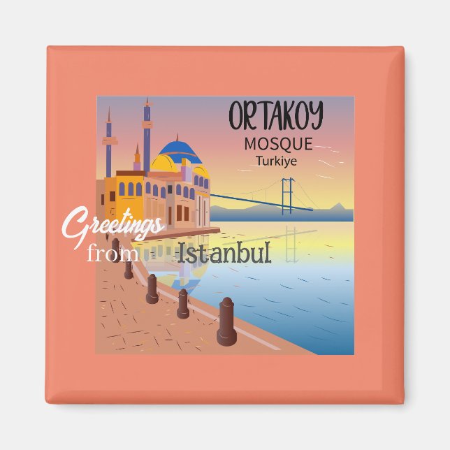 Greetings from Istanbul Turkey magnet (Front)