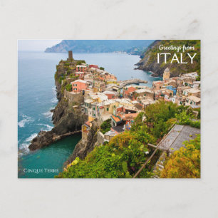 Greetings from Italy Postcard Cinque Terre