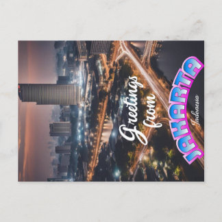 Greetings from Jakarta Indonesia Postcard