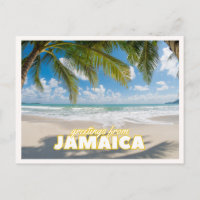 Greetings from Jamaica Tropical Retro Vintage