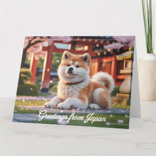 "Greetings from Japan" Akita Inu Card