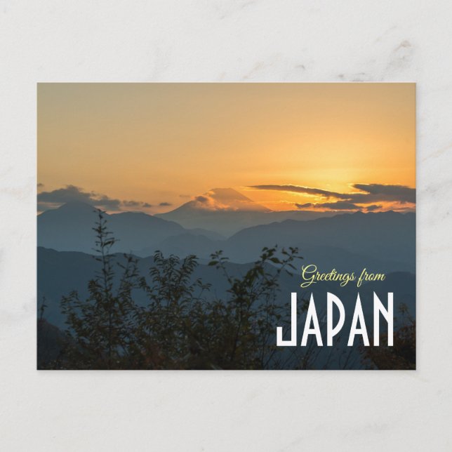 Greetings from Japan Mount Fiji   Postcard (Front)