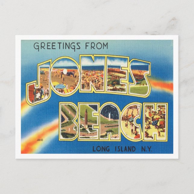 Greetings from Jones Beach, Long Island, New York Postcard (Front)