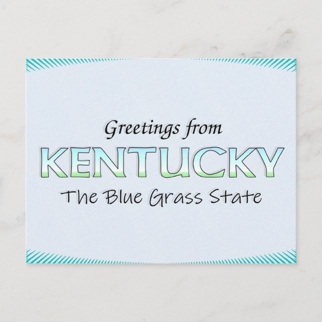 Greetings from Kentucky Postcard (Front)