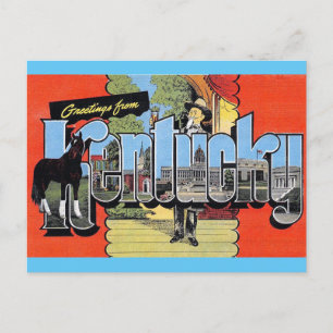 Greetings from Kentucky Vintage Travel Postcard