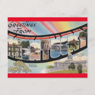 Greetings from Kentucky Vintage Travel Postcard