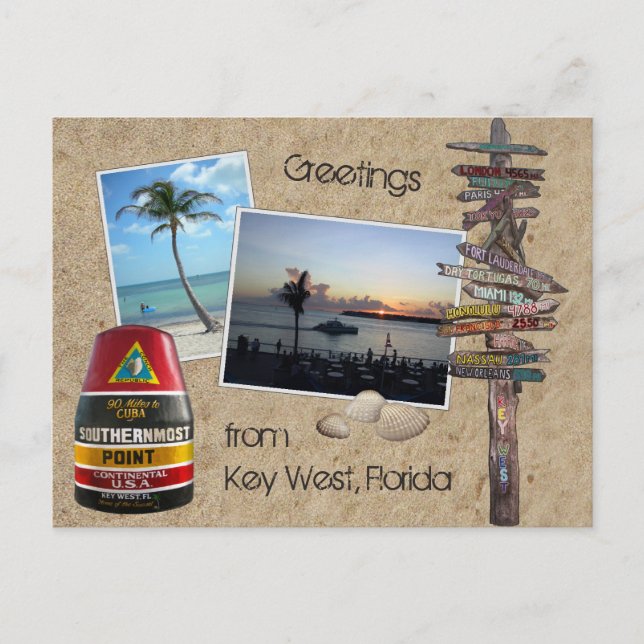 Greetings from Key West, Florida Postcard (Front)