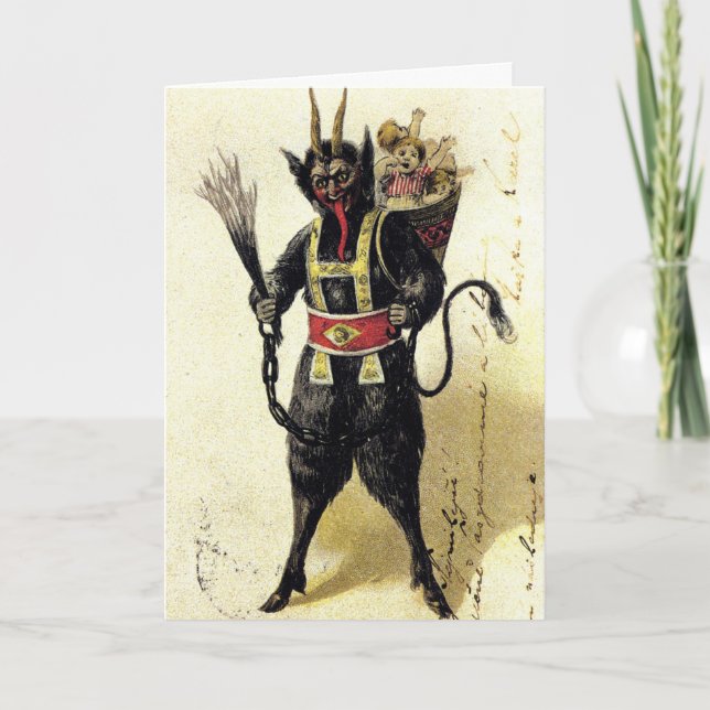 Greetings from Krampus! Holiday Card (Front)