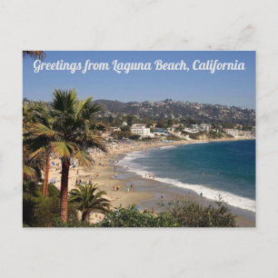 Greetings From Laguna Beach California Postcard