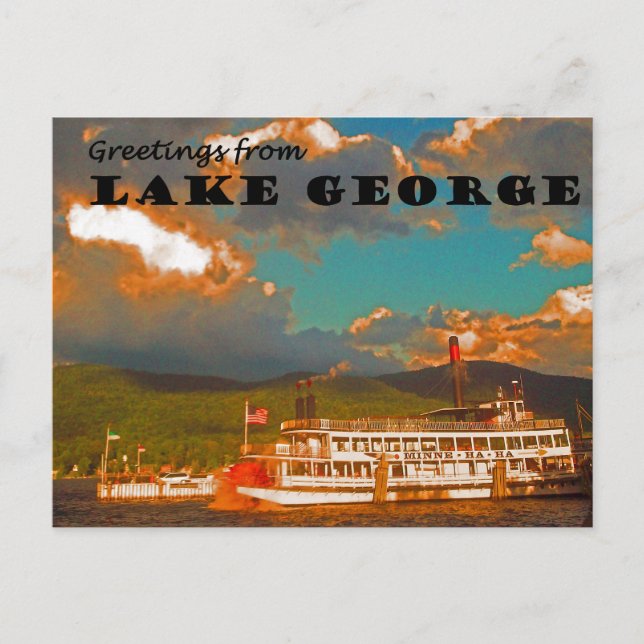 Greetings from Lake George Postcard (Front)