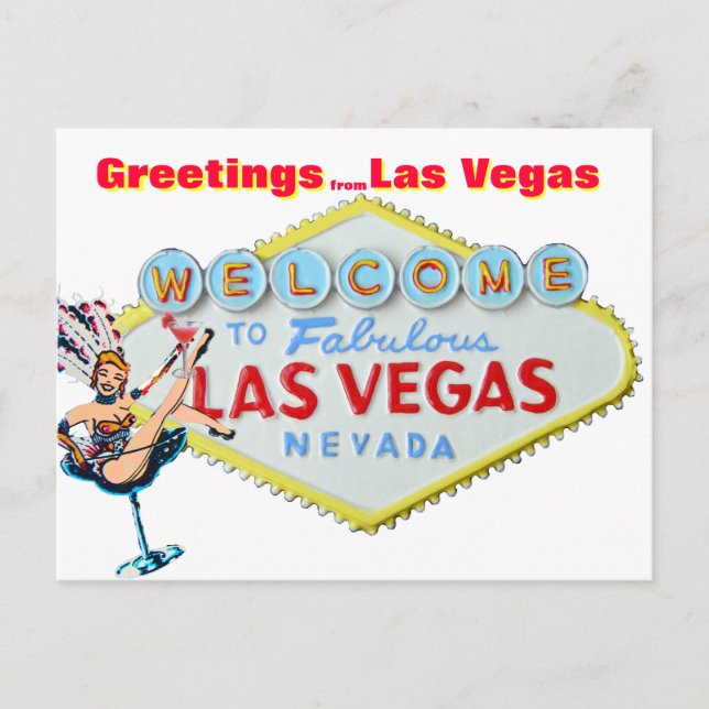 Greetings from Las Vegas Postcard (Front)