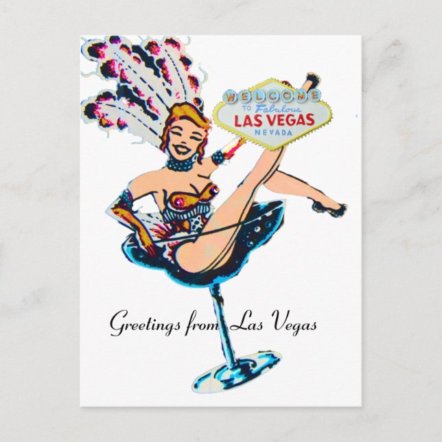 Greetings from Las Vegas Postcard (Front)