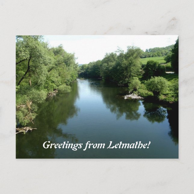 Greetings from Letmathe - River Lenne Postcard (Front)