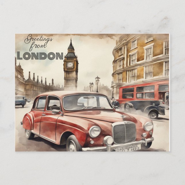 Greetings from London Holiday Postcard (Front)