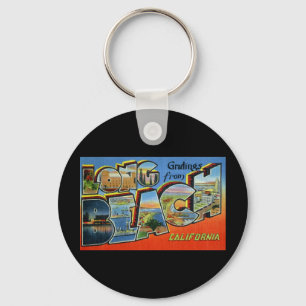 Greetings from Long Beach California Keychain