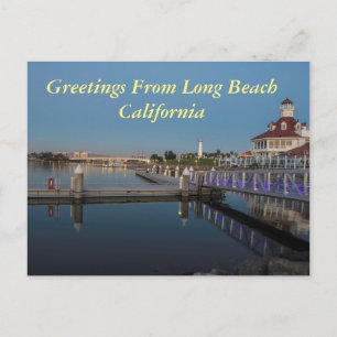 Greetings From Long Beach California Postcard