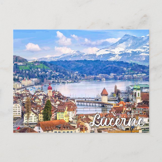 Greetings From Lucerne, Switzerland Postcard (Front)