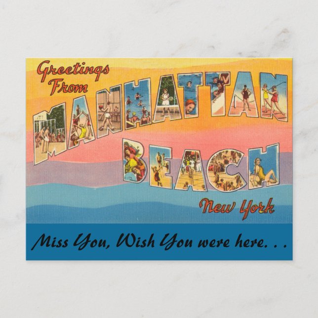 Greetings from Manhattan Beach Postcard (Front)