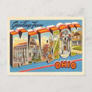 Greetings from Marion, Ohio Vintage Travel Postcard