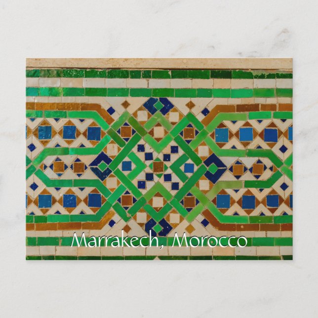 Greetings from Marrakech Morocco Postcard (Front)
