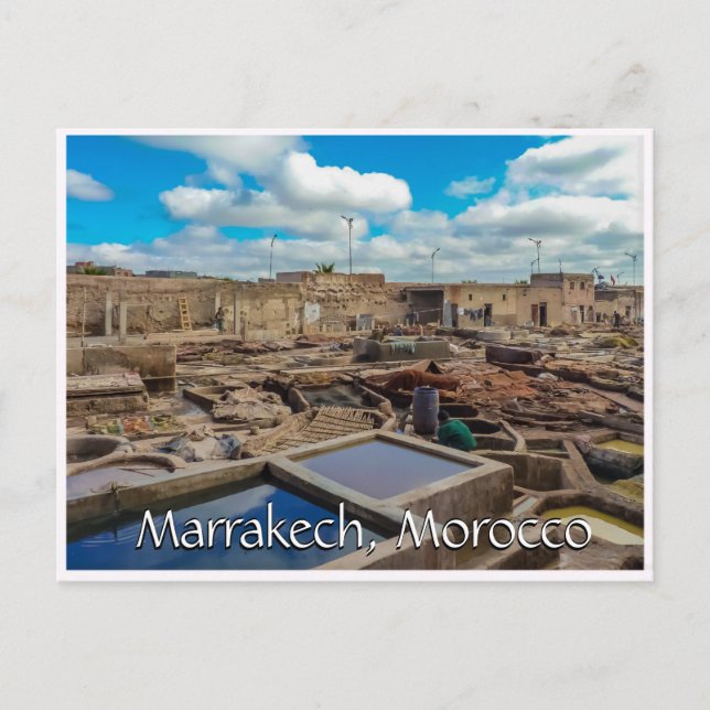Greetings from Marrakech Morocco Postcard (Front)