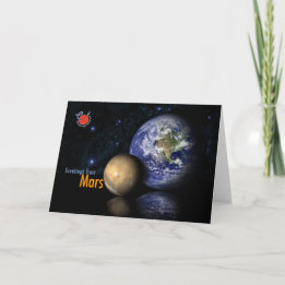 Greetings from Mars To Earth Photo Collage Card