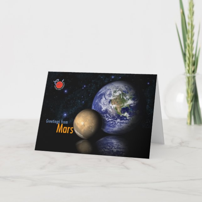 Greetings from Mars To Earth Photo Collage Card (Front)