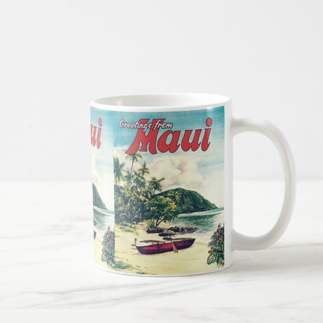 Greetings From Maui, Hawaii    Coffee Mug (Right)