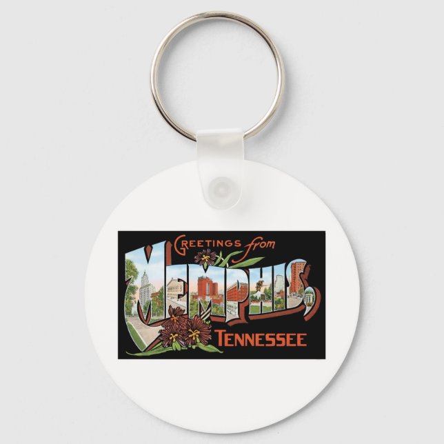 Greetings from Memphis, Tennessee Keychain (Front)