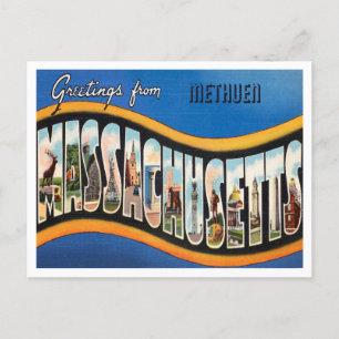 Greetings from Methuen, Massachusetts Travel Postcard