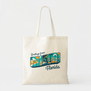 Greetings from Miami Florida Tote Bag