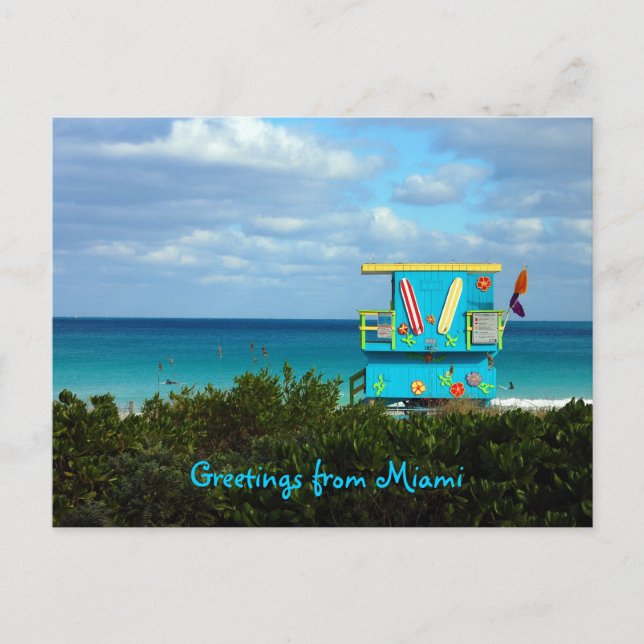 Greetings From Miami Postcard (Front)