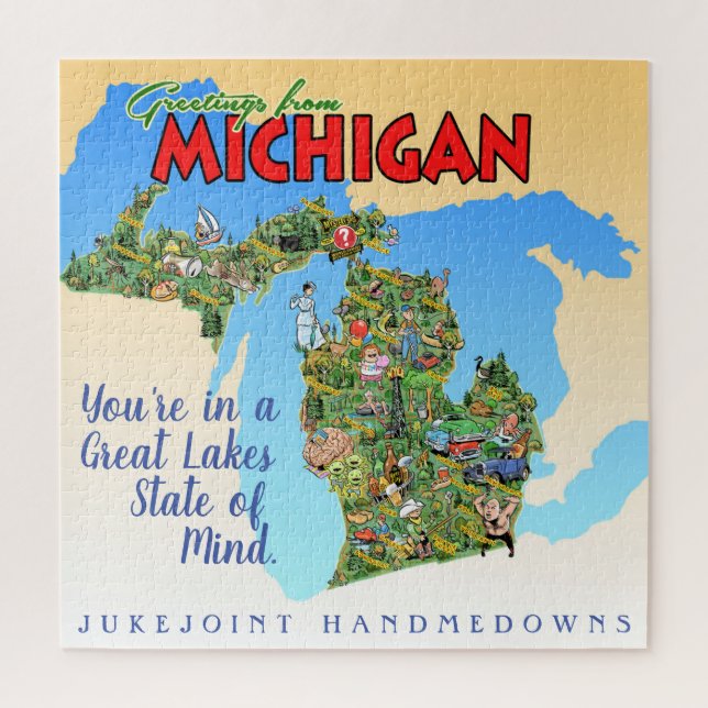 Greetings from Michigan Puzzle (Vertical)