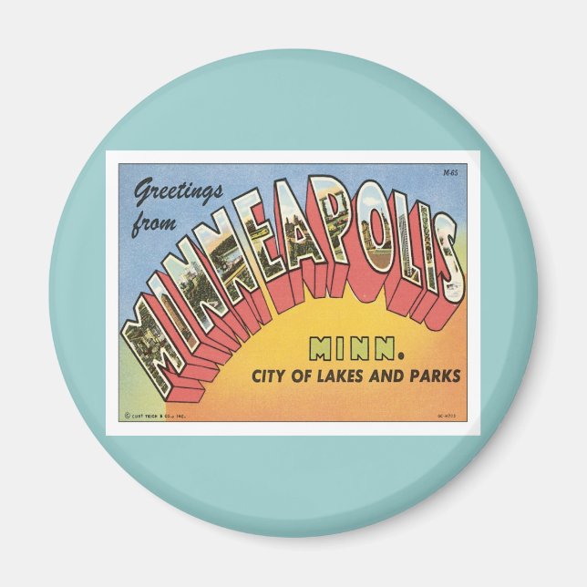 Greetings From Minneapolis Magnet (Front)