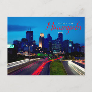 Greetings from Minneapolis Minnesota Postcard