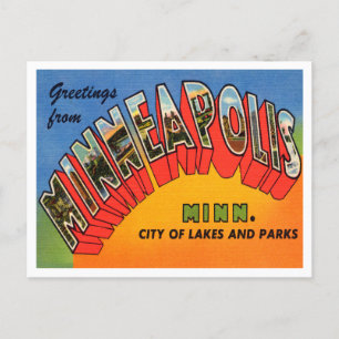 Greetings from Minneapolis, Minnesota Travel Postcard