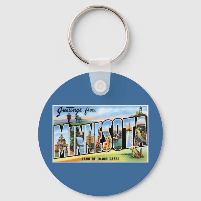Greetings from Minnesota! Keychain (Front)
