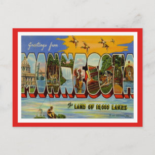Greetings From Minnesota Postcard