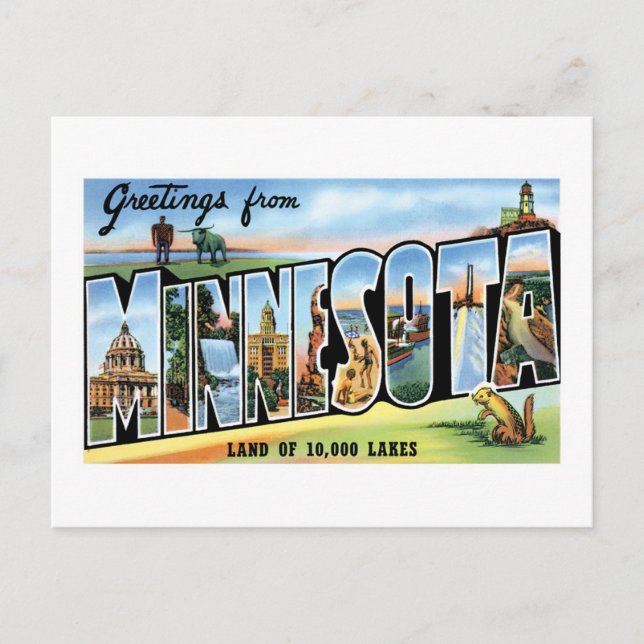 Greetings from Minnesota Postcard (Front)