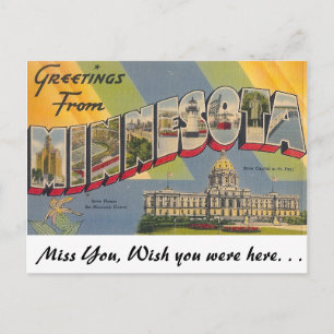 Greetings from Minnesota Postcard